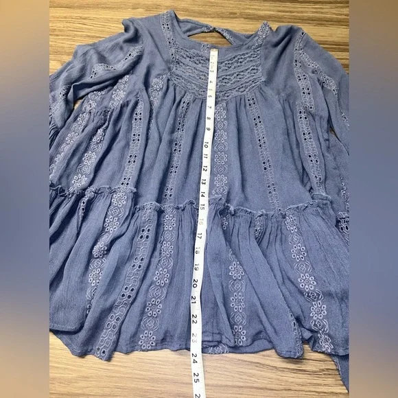 Free People Kiss Kiss Embroidered Lace Tunic Dress Size XS - Picture 6 of 8